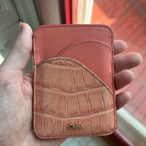 Chloe Coral and Peach Card Holder